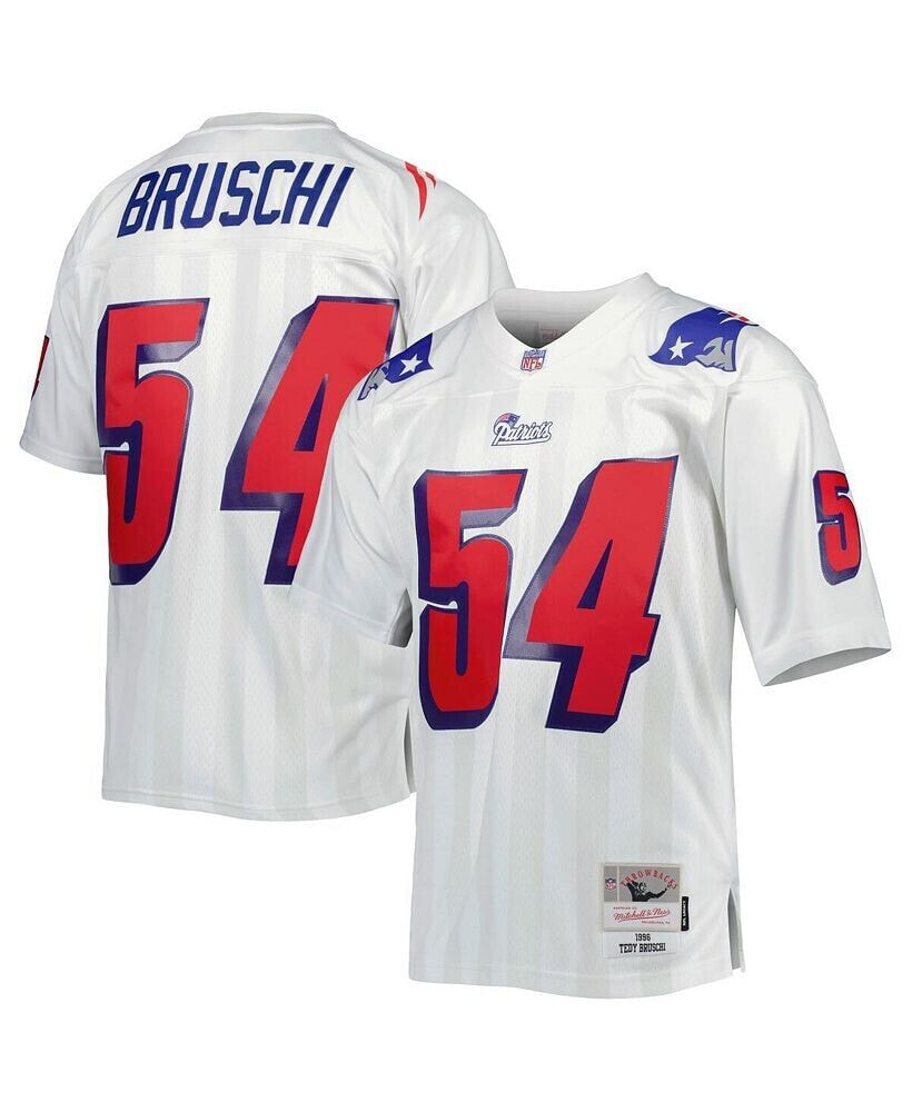 Mitchell & Ness men's Tedy Bruschi White New England Patriots 1996 Legacy Replica Jersey