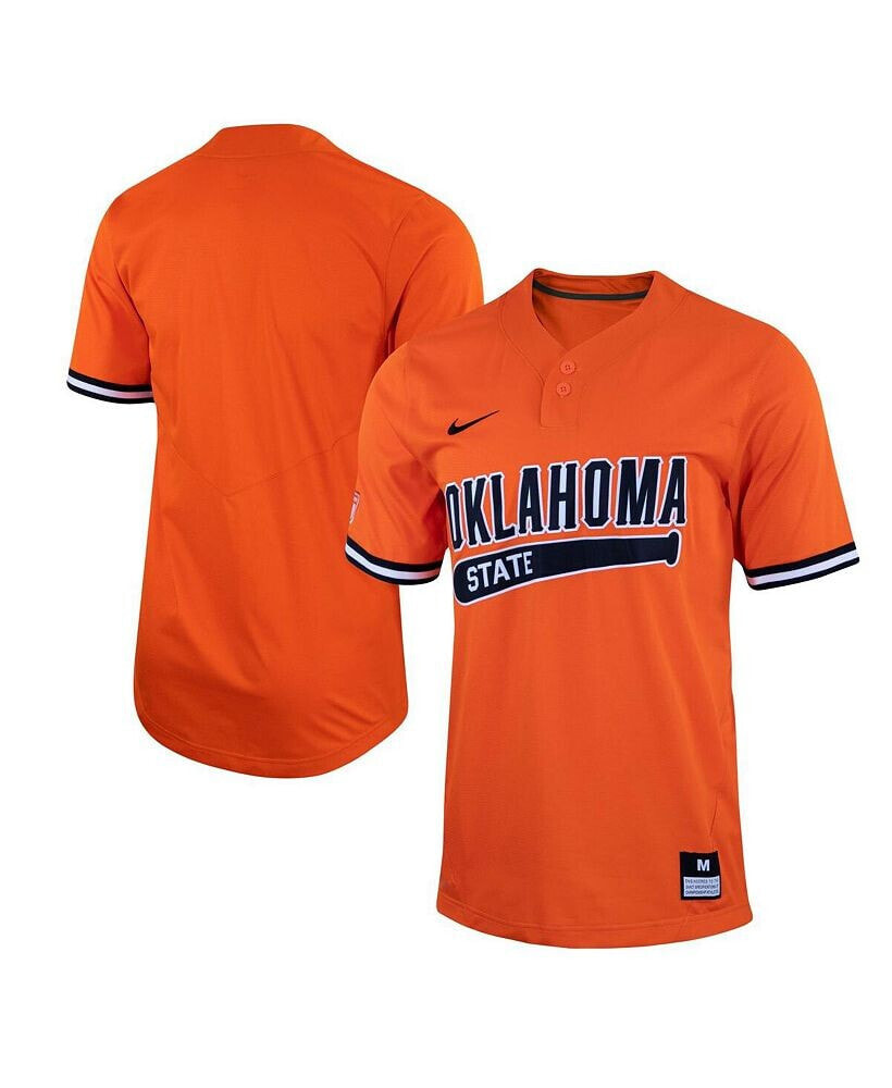 Men's Orange Oklahoma State Cowboys Two-Button Replica Baseball Jersey