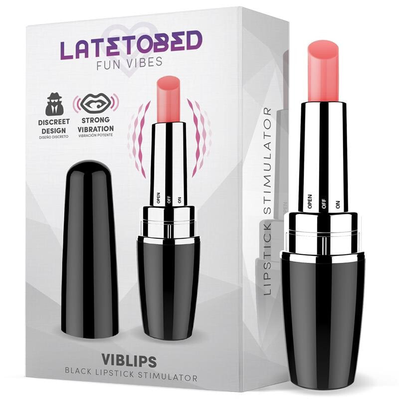 Вибратор LATETOBED Viblips Lipstick Stimulator Black