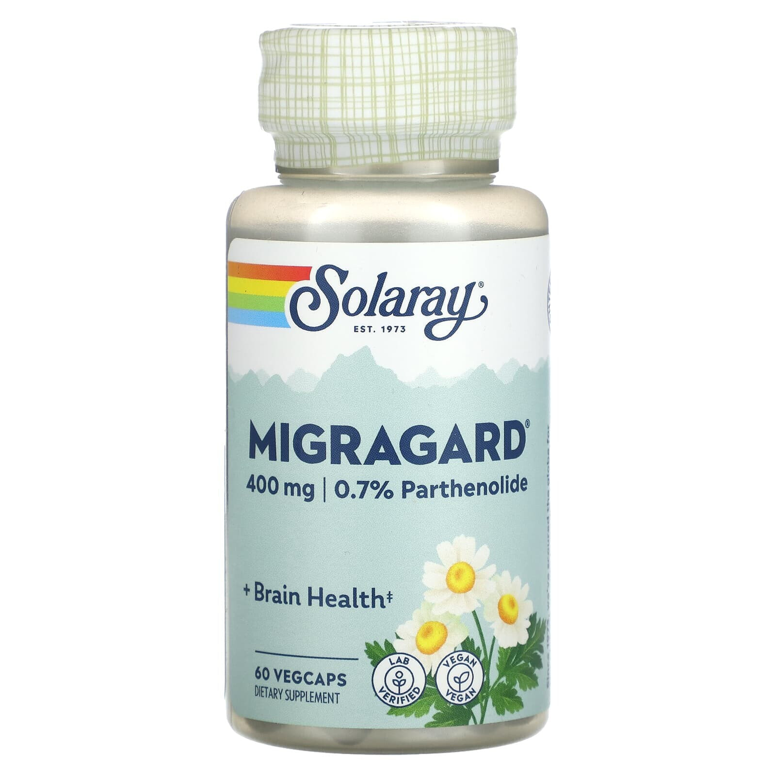 Solaray, MigraGard, 400 мг, 60 растительных капсул