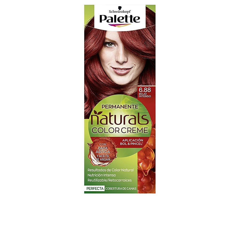 Schwarzkopf Palette Naturals Color Creme No. 6.88 Deep Red Перманентная крем-краска для волос с натуральными маслами, оттенок глубокий красный