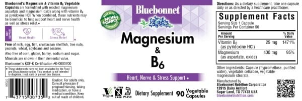 Bluebonnet Nutrition Магний Плюс B6 Купить