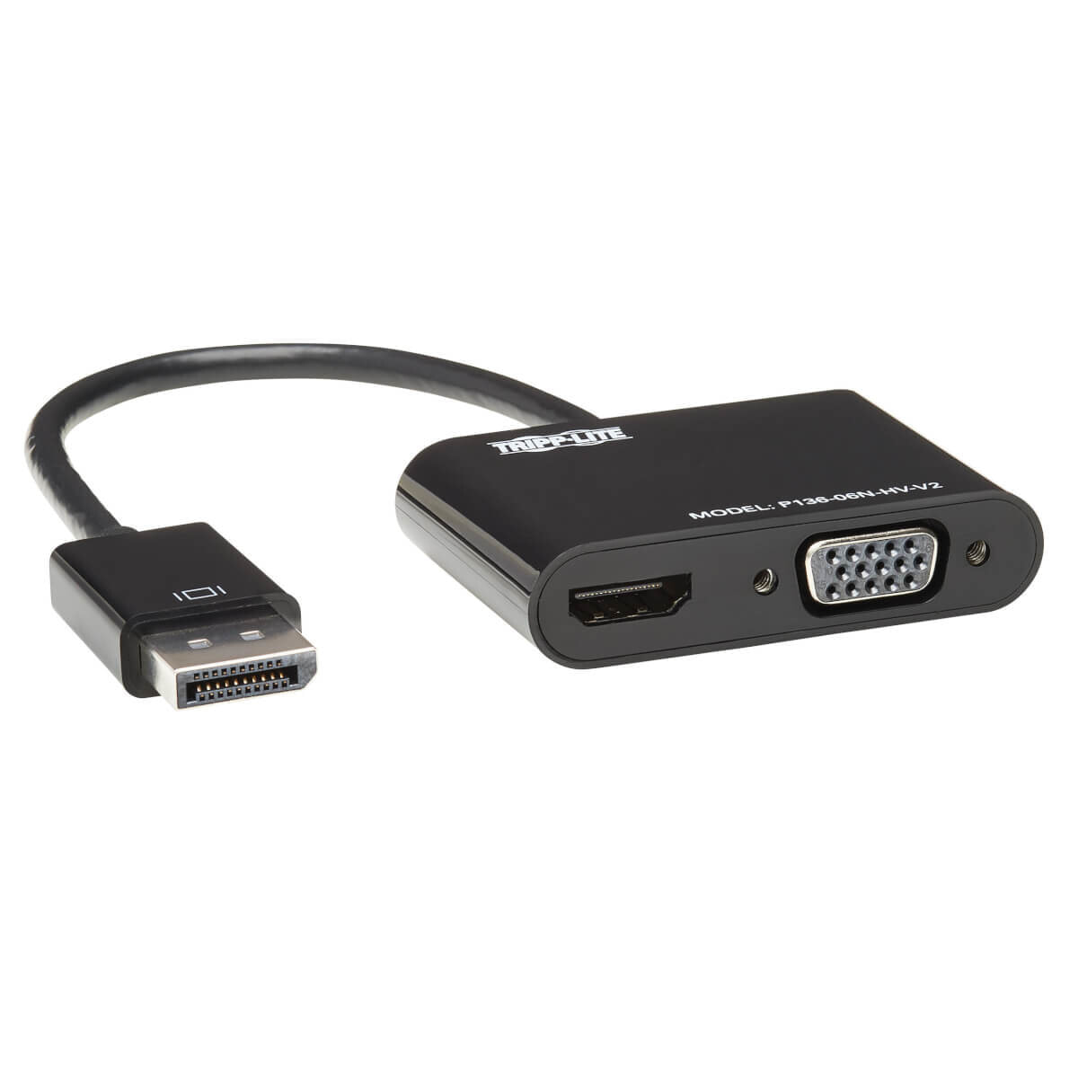 Tripp Lite P136-06N-HV-V2 видео кабель адаптер 0,15 m DisplayPort HDMI/VGA Черный