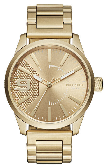 Мужские наручные часы золотистые с браслетом DZ1761 Diesel