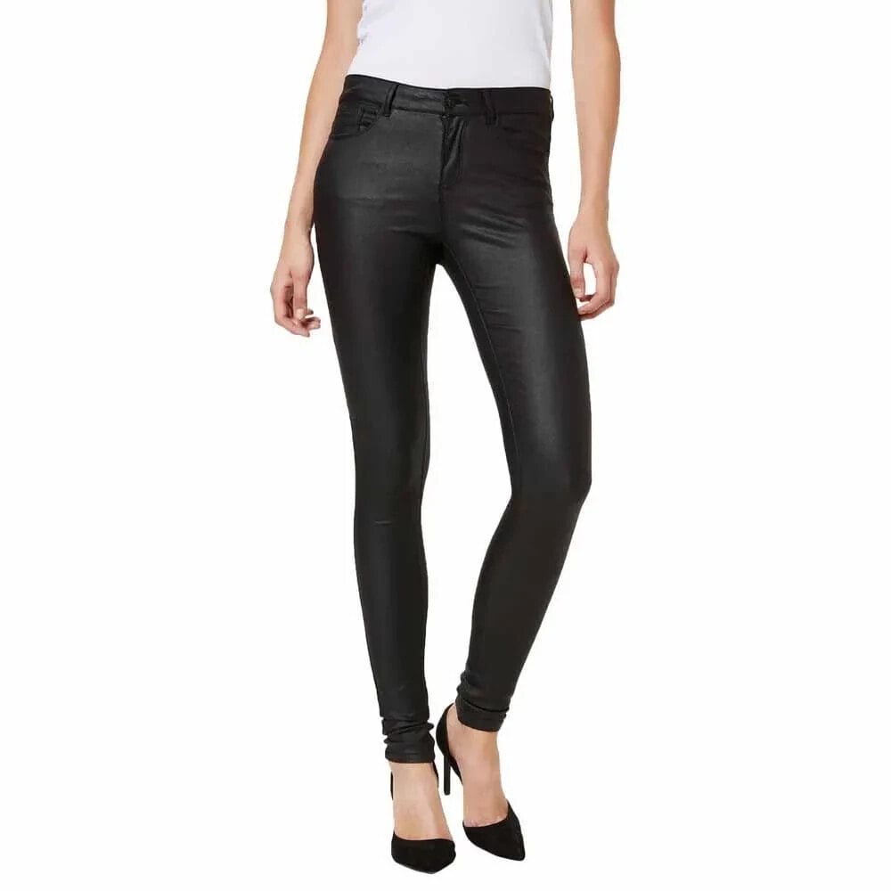 VERO MODA Seven Normal Waist Smooth Coated Jeans