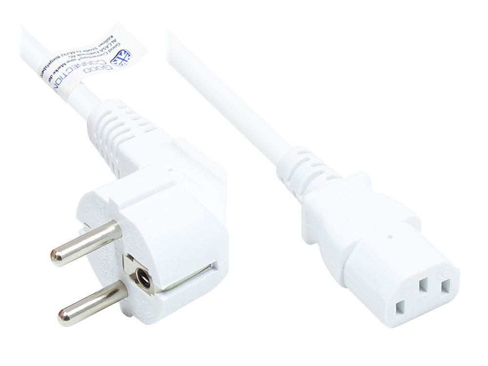 Alcasa P0130-W030 кабель питания Белый 3 m CEE7/7 IEC C13