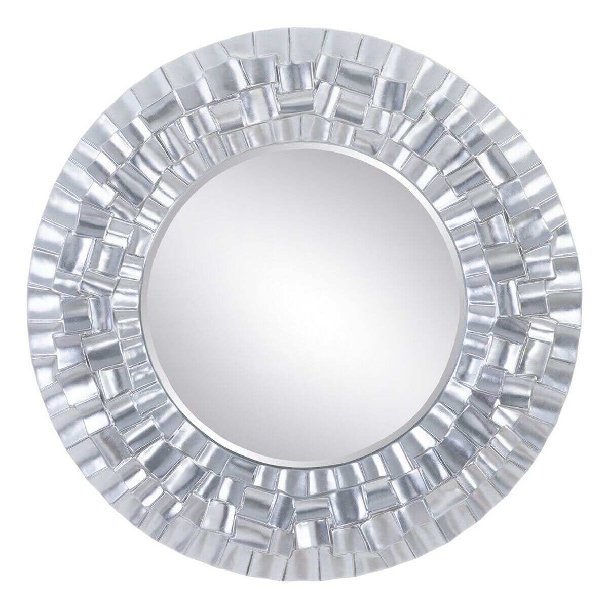 Wall mirror 118 x 10,2 x 118 cm Crystal Silver Polyurethane