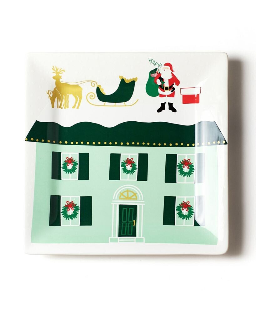 Coton Colors christmas In The Village Rooftop Square Platter