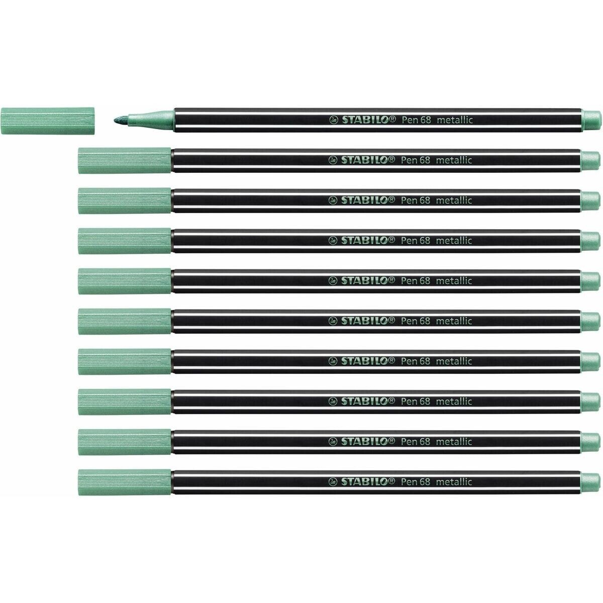 STABILO Pen 68 metallic фломастер Средний Зеленый 1 шт 68/836