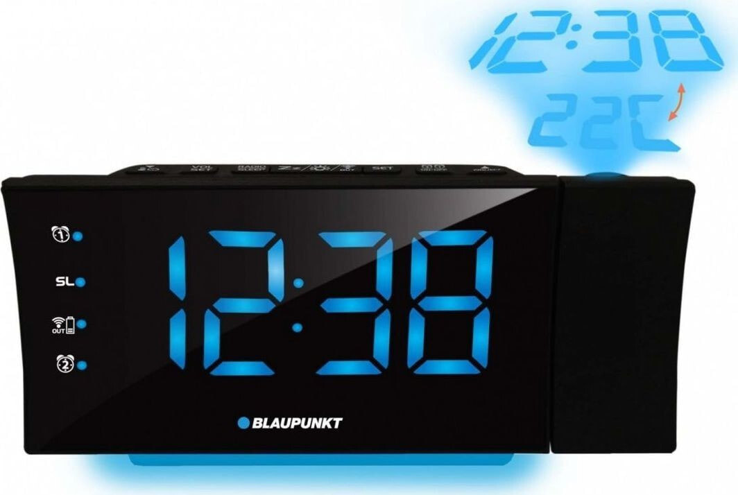 Настольные или каминные часы Radiobudzik Blaupunkt CRP 81 USB z projektorem i ładowaniem USB