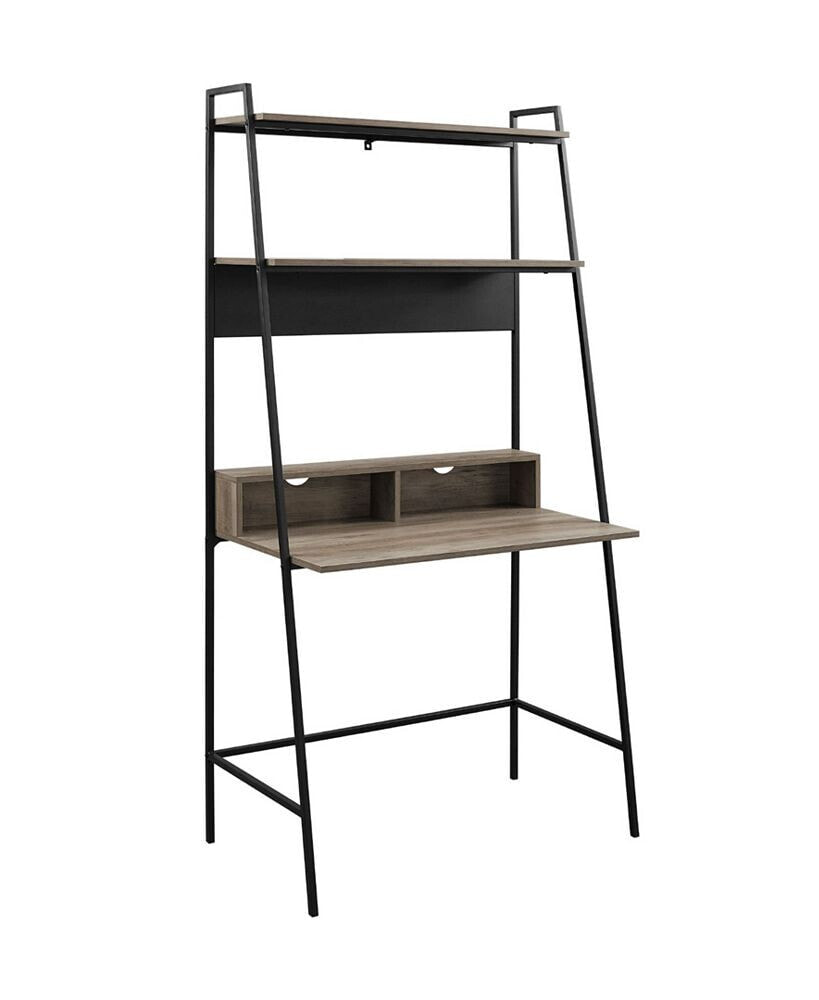 Walker Edison 36 inch Metal and Wood Ladder Desk