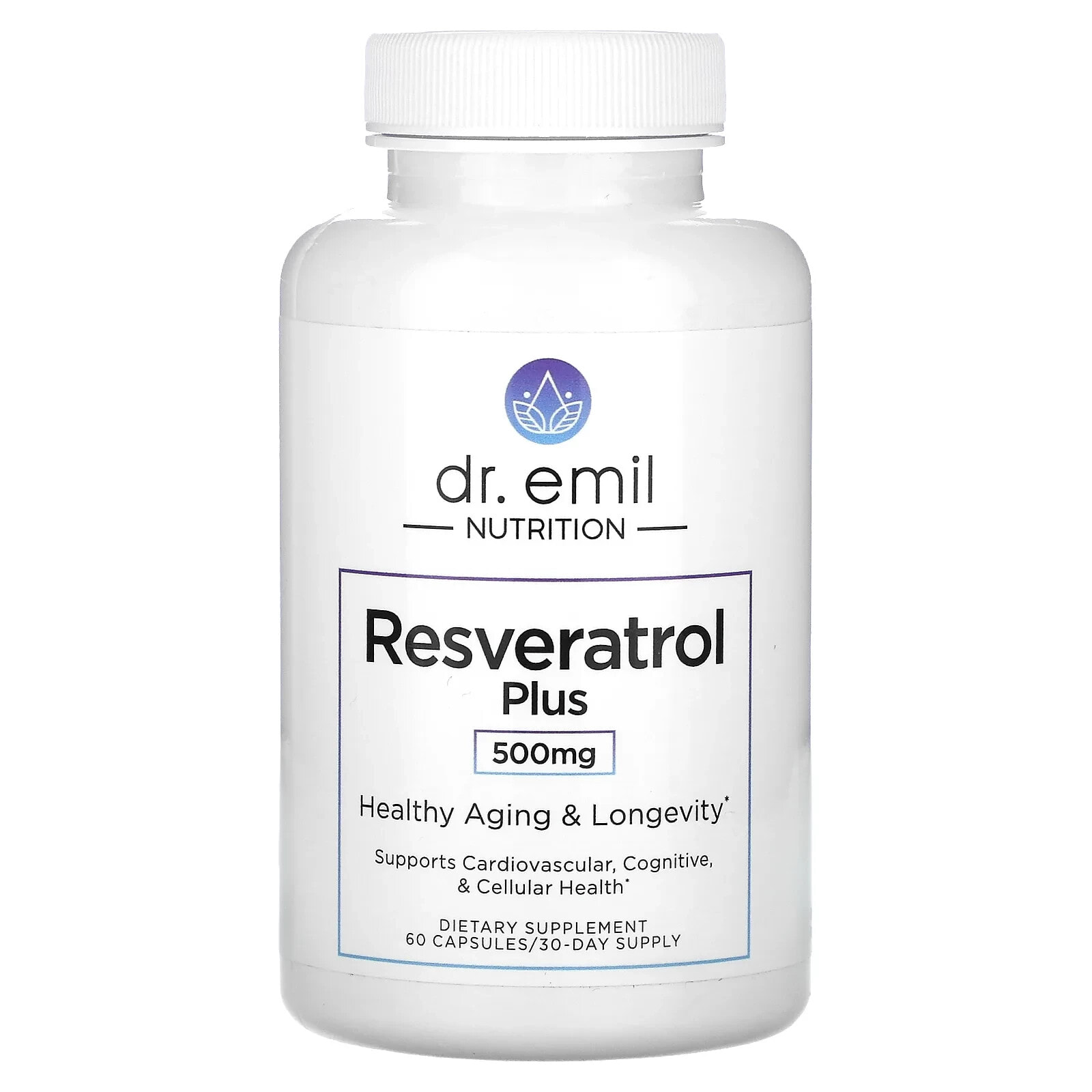 Resveratrol Plus, 500 mg, 60 Capsules (250 mg per Capsule)