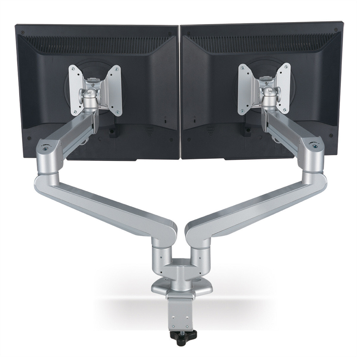 ROLINE Dual LCD Monitor Stand Pneumatic, Desk Clamp, Pivot 2 Joints 17.03.1148