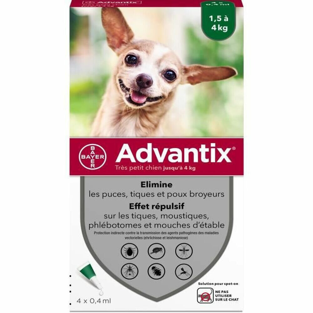 Мнсектицидный Advantix Пёс 1,5-4 Kg 4 штук