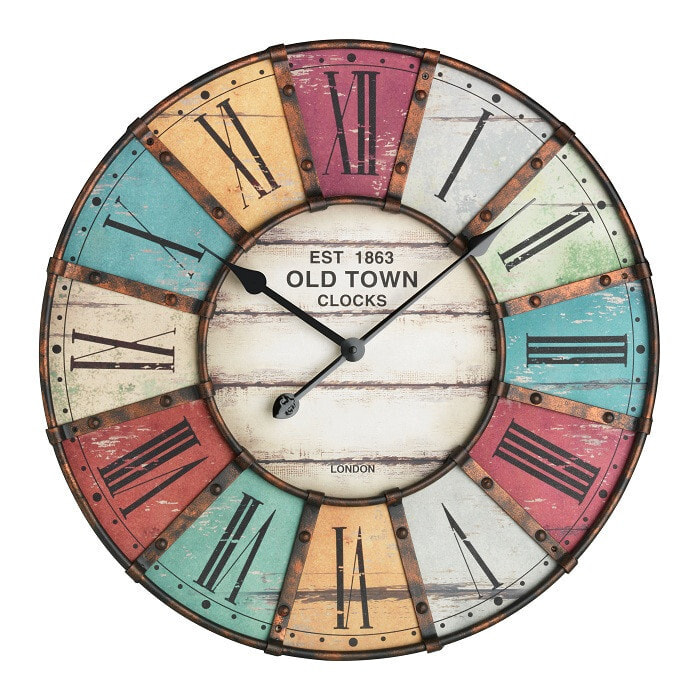 TFA-Dostmann 60.3021 настенные часы Механические настенные часы Круг Голубой, Слоновая кость, Красный, Желтый