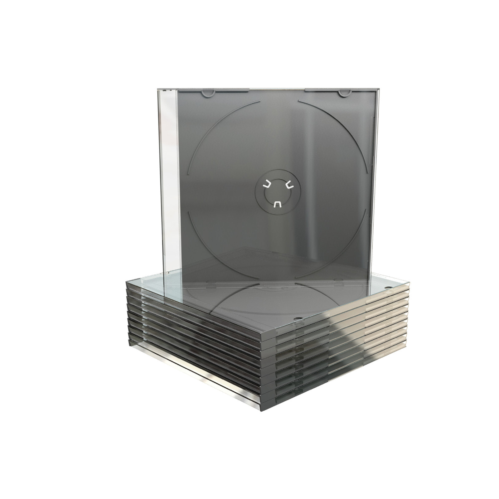 MediaRange BOX21-M чехлы для оптических дисков Стандартная упаковка 1 диск (ов) Черный, Прозрачный