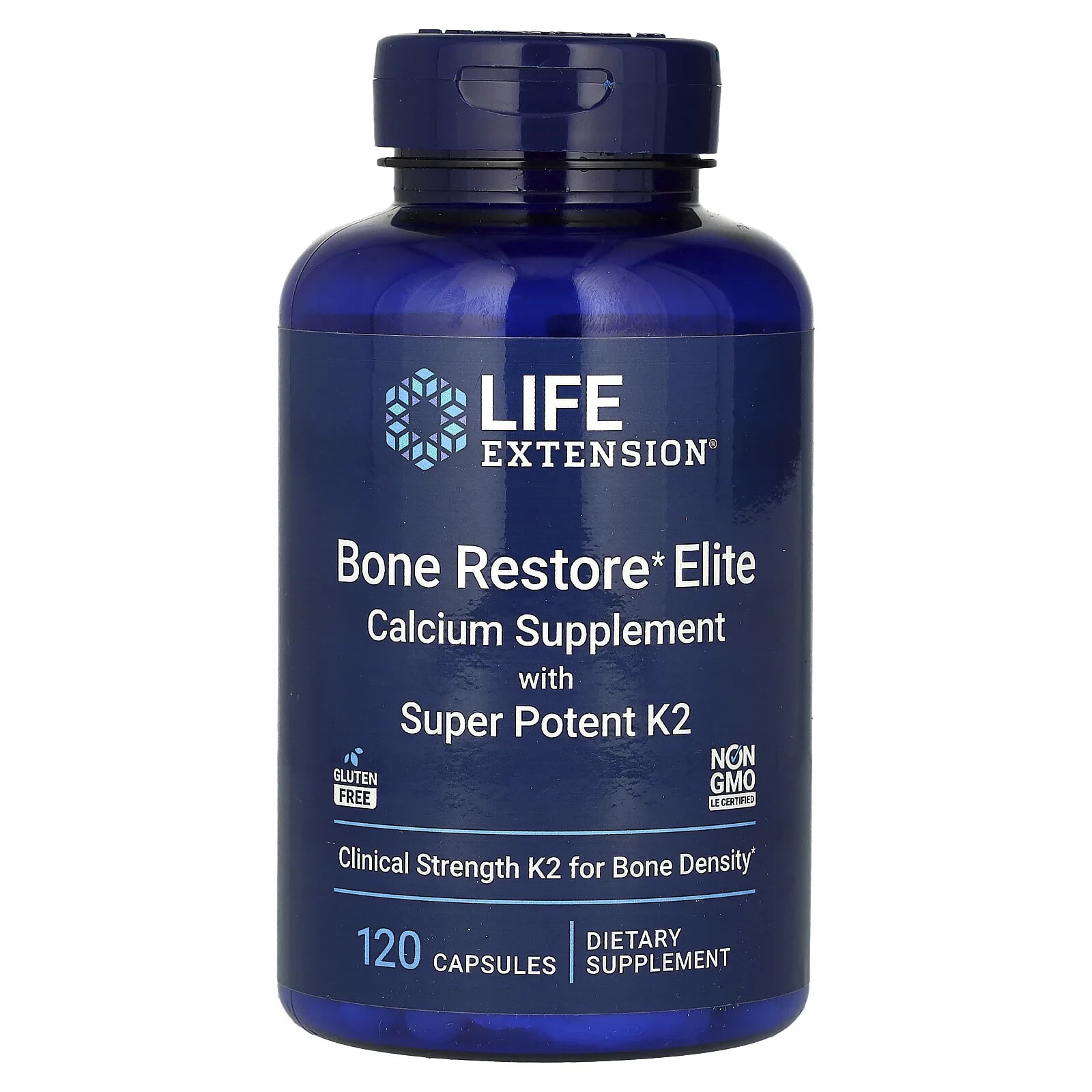 Life Extension, Bone Restore Elite, со сверхмощным витамином K2, 120 капсул