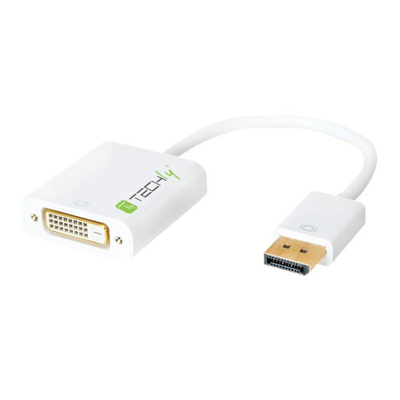 Techly IADAP-DP-DVIF2 видео кабель адаптер 0,15 m DisplayPort DVI-D Белый