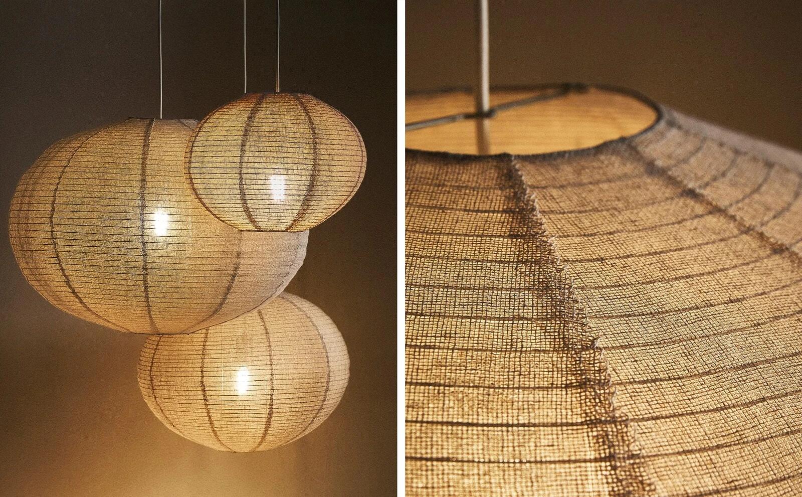Linen ceiling lamp shade