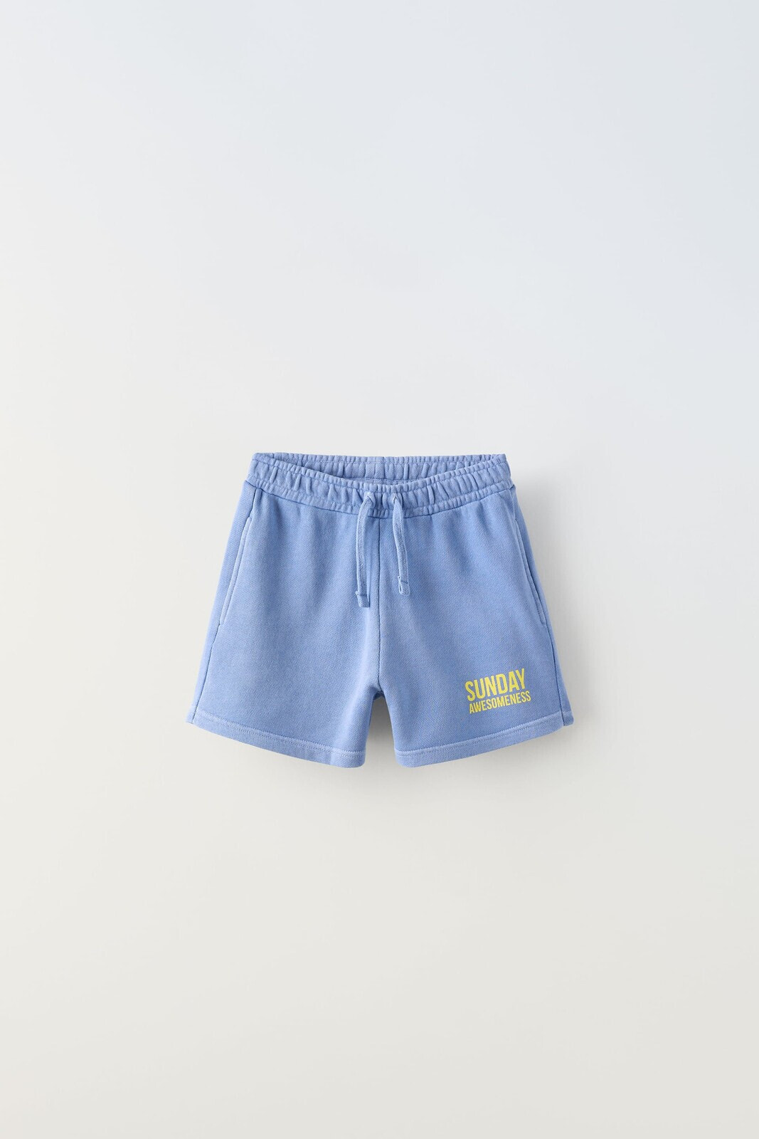 Plush jersey bermudas with slogan