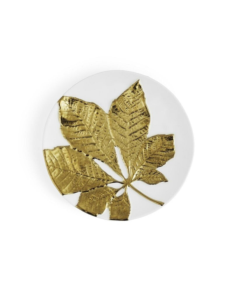 Michael Aram chestnut Leaf Salad Plate, Set of 4