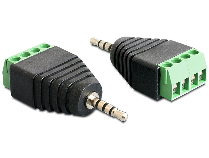 DeLOCK 65454 кабельный разъем/переходник 2.5mm 4pin Черный, Зеленый