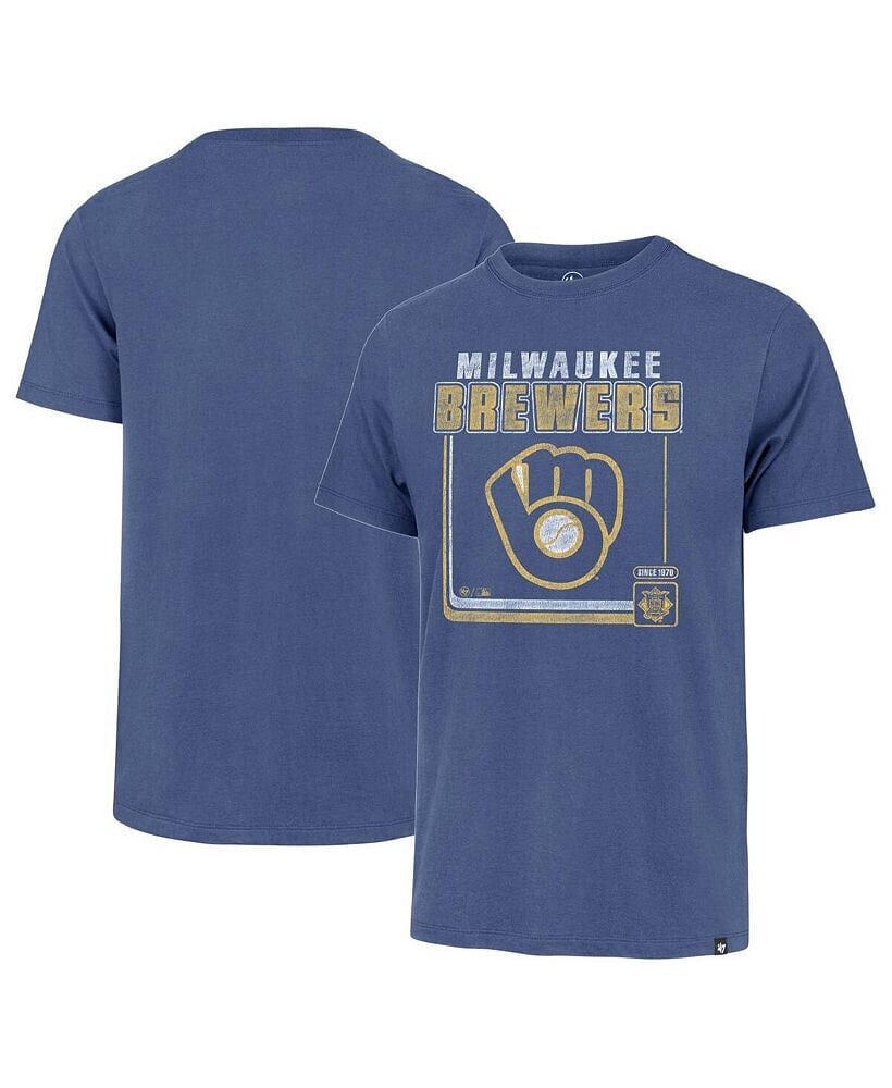 '47 Brand men's Royal Milwaukee Brewers Borderline Franklin T-shirt