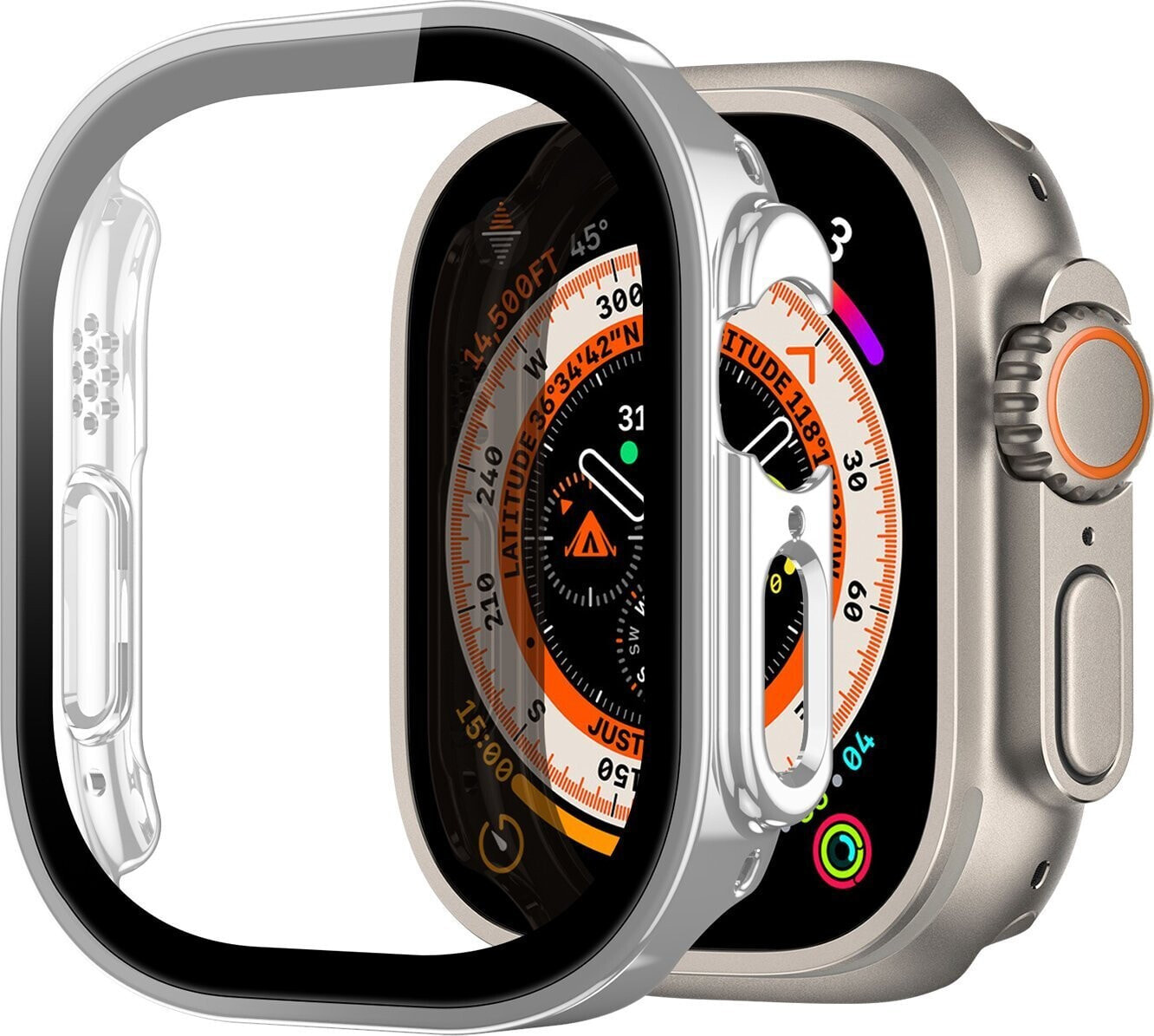 Dux Ducis Dux Ducis Hamo etui do Apple Watch Ultra 49 mm metaliczny pokrowiec na smartwatch srebrne