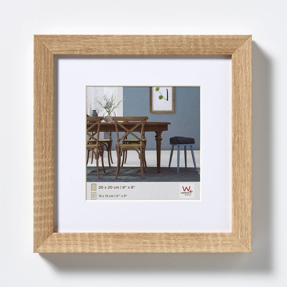 Walther EF330E - MDF - Oak - Single picture frame - Wall - 18 x 18 cm - Square