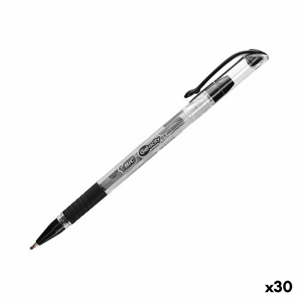 Gel pen Bic GEL-OCITY STIC Black 0,5 mm (30 Units)
