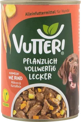 Nassfutter Hund, Vegan wie Rind, 400 g