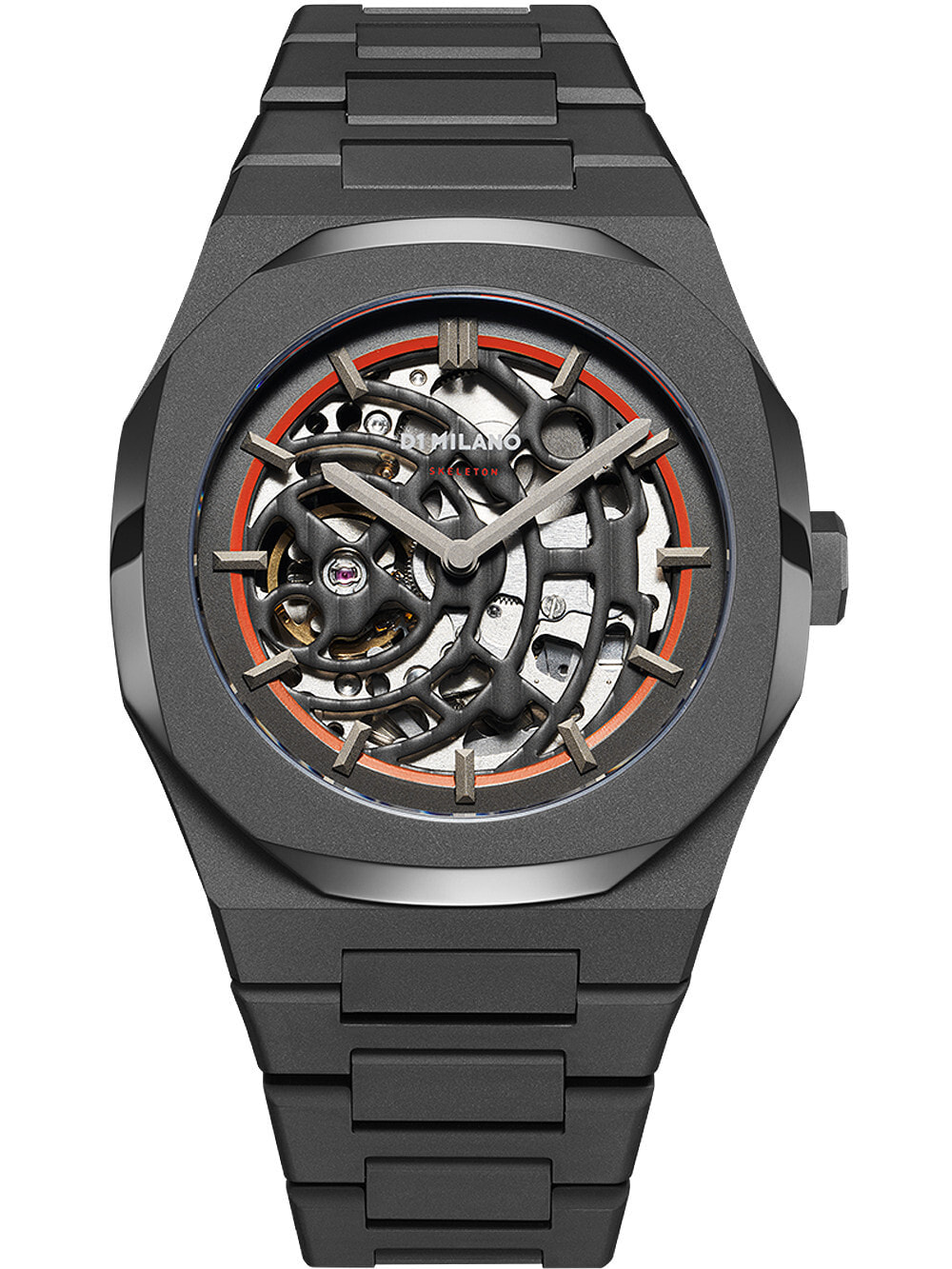 Мужские наручные часы со стальным браслетом D1 Milano SKBJ06 Skeleton automatic 42mm 5ATM