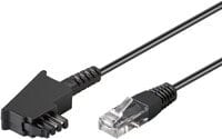 TAE-F Cable for DSL/VDSL - 20m - 20 m - TAE (F) - RJ-45 - Black - Male - Male