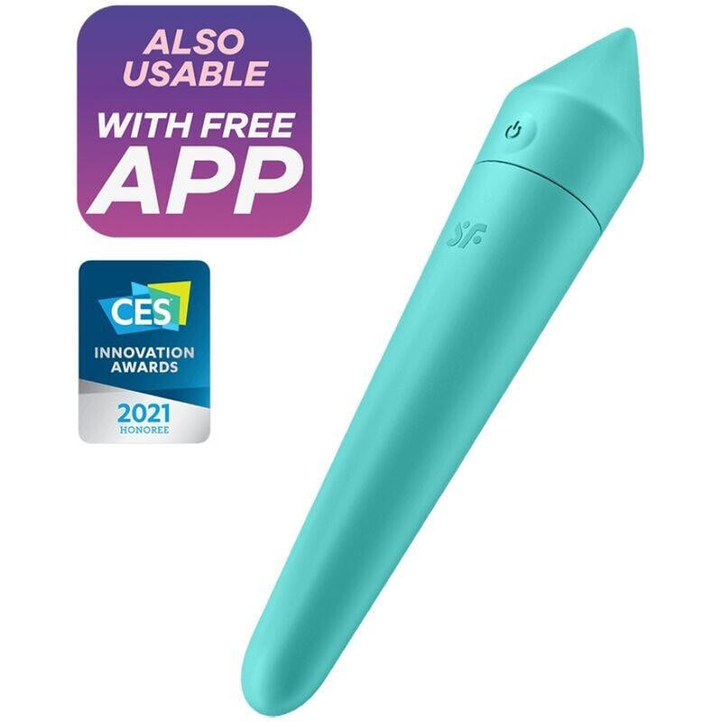 Ultra Power Bullet 8 Vibrating Bullet with APP Turquoise