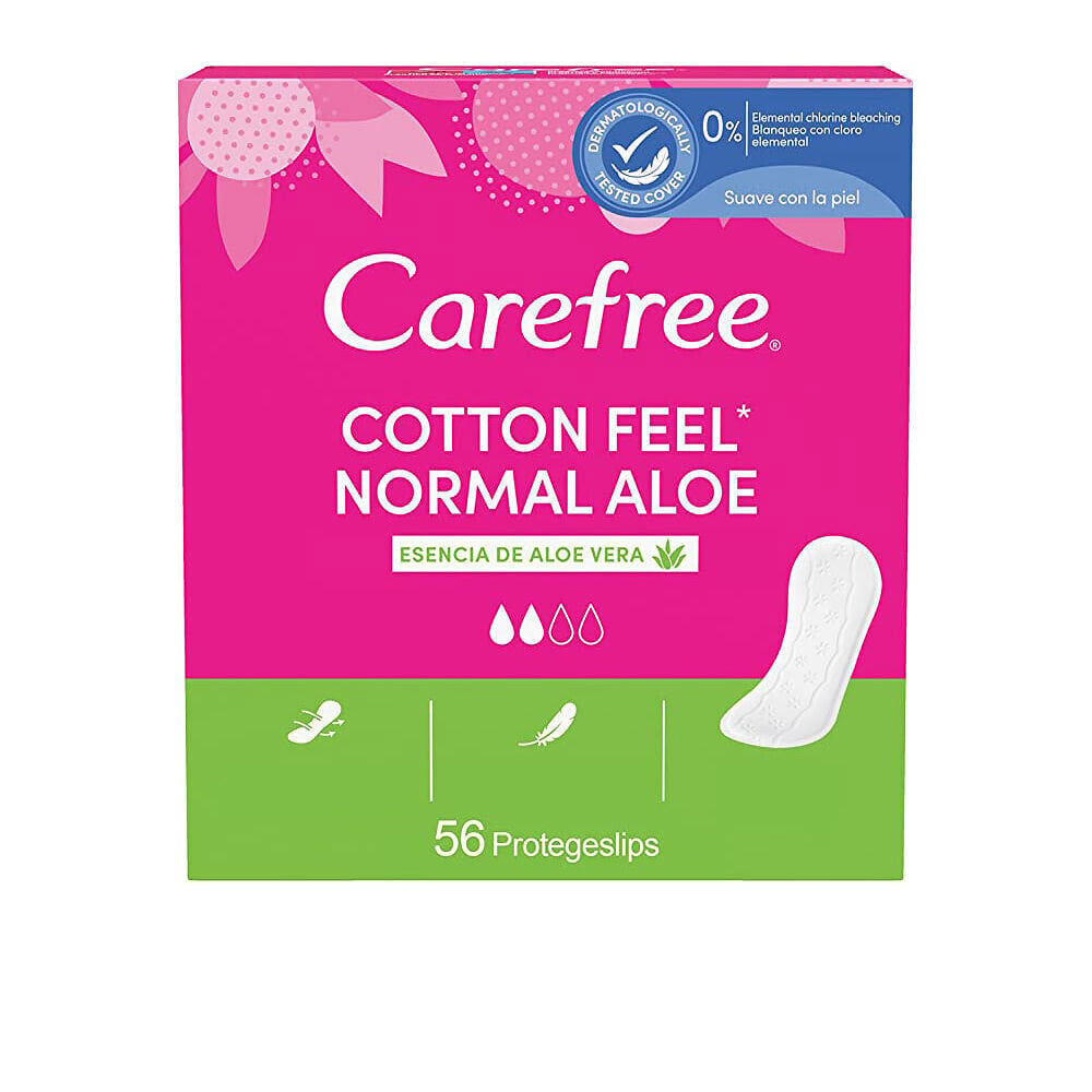 Гигиенические прокладки или тампоны CAREFREE NORMAL ALOE protector cotton 56 u