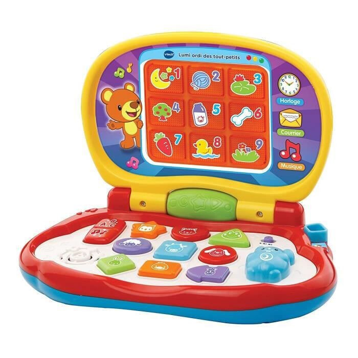 Интерактивная игрушка-ноутбук - VTech Baby - Животные, музыка, фигуры, алфавит, 20 мелодий, 3 песни. Возраст: от 12 месяцев.