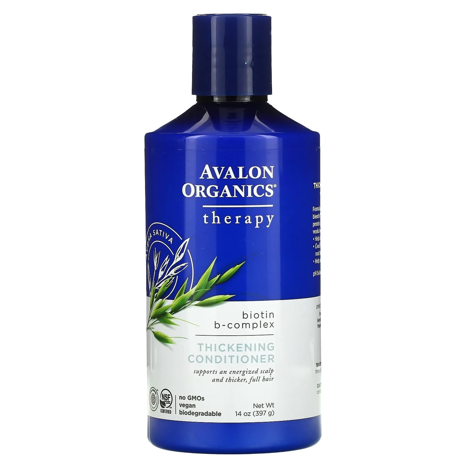 Avalon Organics Biotin B-Complex Thickening Conditioner  Уплотняющий и укрепляющий кондиционер для редеющих волос