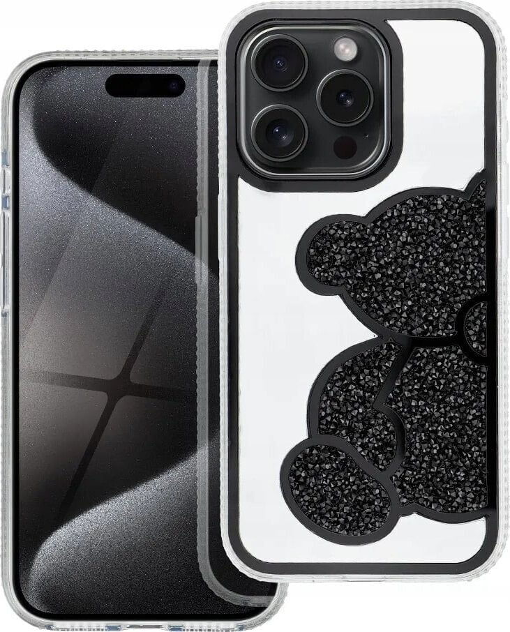 OEM Futerał TEDDY BEAR do IPHONE 15 Pro Max czarny