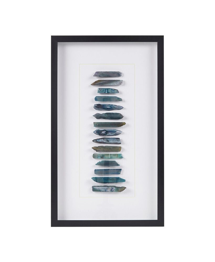 Martha Stewart Collection cerulean Stones Real Natural Agate Framed Shadowbox