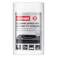 Activejet AOC-302 LCD matrix wipes 100 pcs. - Equipment cleansing wipes - LCD/LED/Plasma - LCD/TFT/Plasma - White - Universal - 100 pc(s) - 1 pc(s)