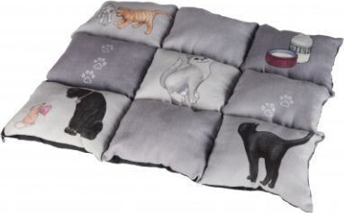 Лежак, домик или спальное место для кошек Trixie Koc Patchwork Cat, 45 × 55 cm, szary