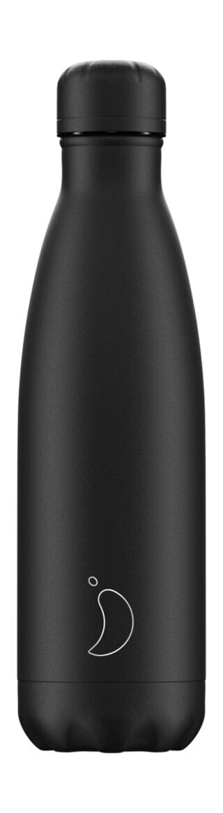 Chilly's Monochrome Matte Edition B500MOABL бутылка для питья Ежедневное использование 500 ml Нержавеющая сталь Черный