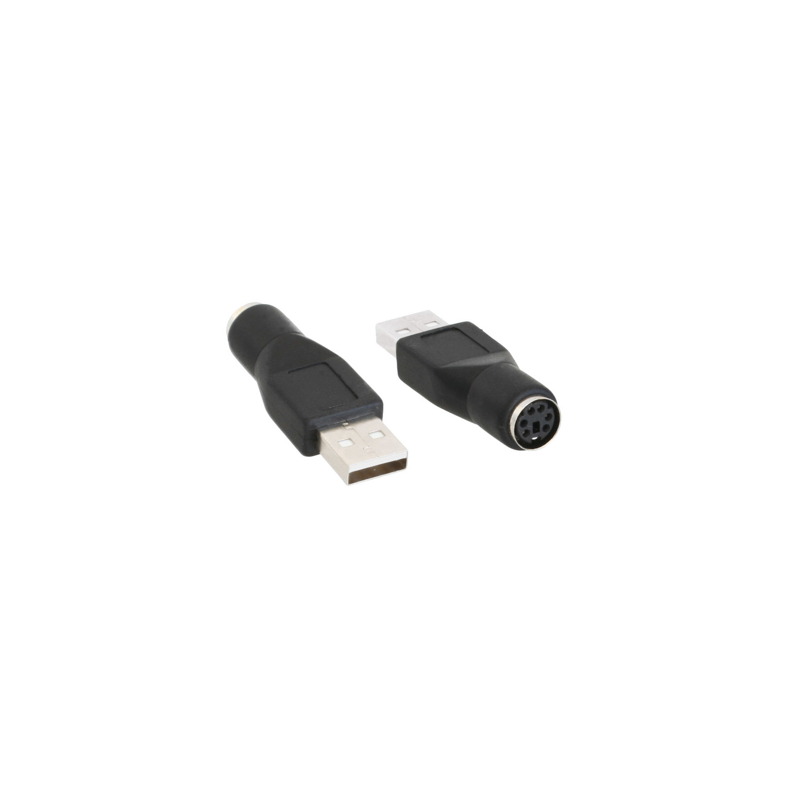 InLine 33102K кабельный разъем/переходник USB A PS/2 Черный
