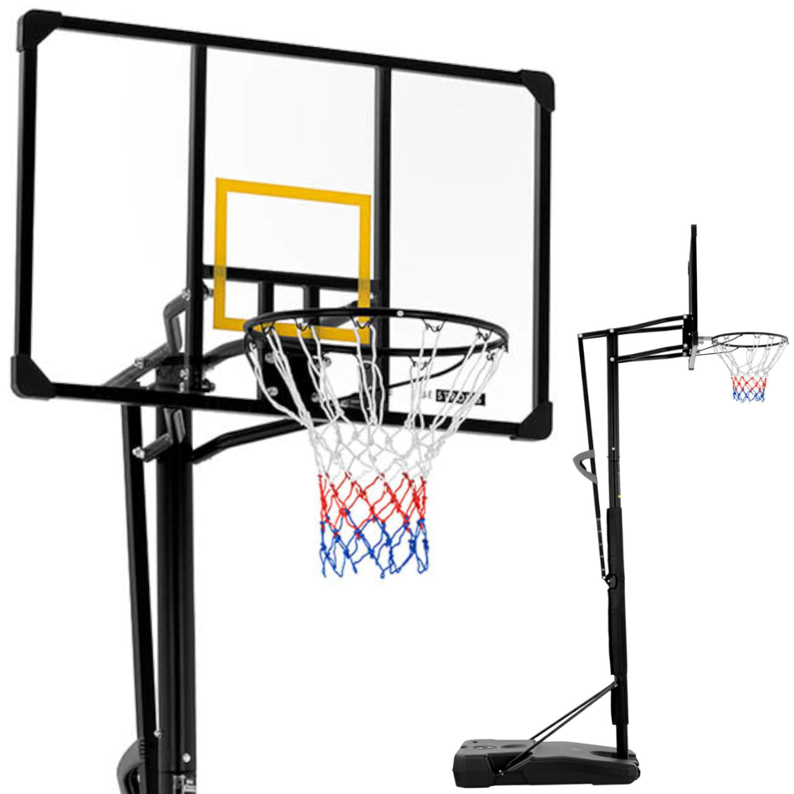 Set, a mobile basketball basket, adjustable on a stand, height 230-305 cm