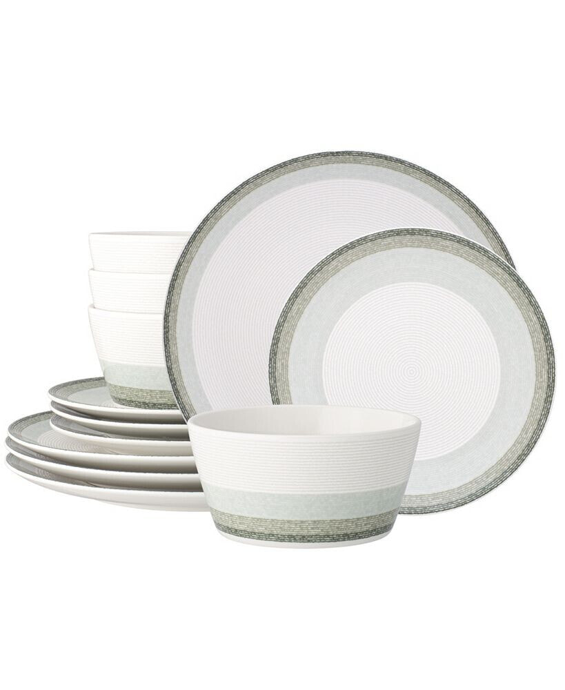 Noritake colorscapes Layers 12 Piece Coupe Dinnerware Set