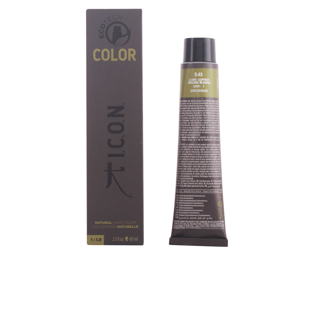 Icon Ecotech Color Natural Hair Color No. 8.43 Light Copper Golden Blonde Натуральная краска для волос, оттенок светло-русый медно-золотистый 60 мл   60 мл