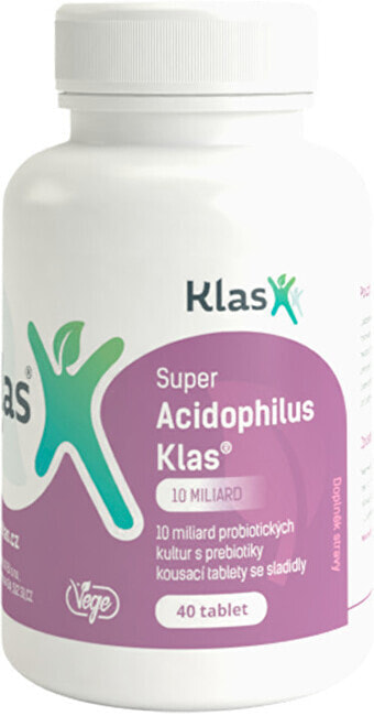 Klas	Super Acidophilus Plus Пробиотик ацидофилус плюс 10 млрд КОЕ 40 таблеток.