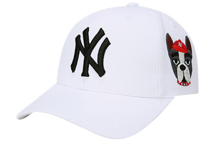 MLB 侧边狗狗刺绣 棒球帽 男女同款 白色 / MLB Cap 32CPBD841