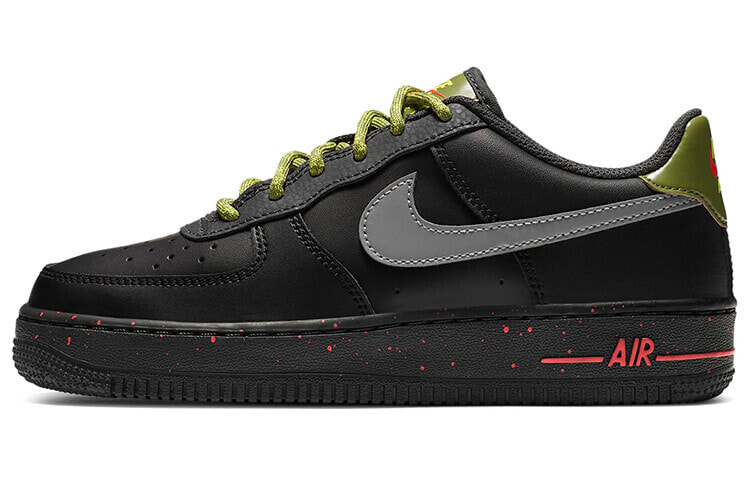 Nike Air Force 1 Low 低帮 板鞋 GS 黑绿 / Кроссовки Nike Air Force DC2095-001