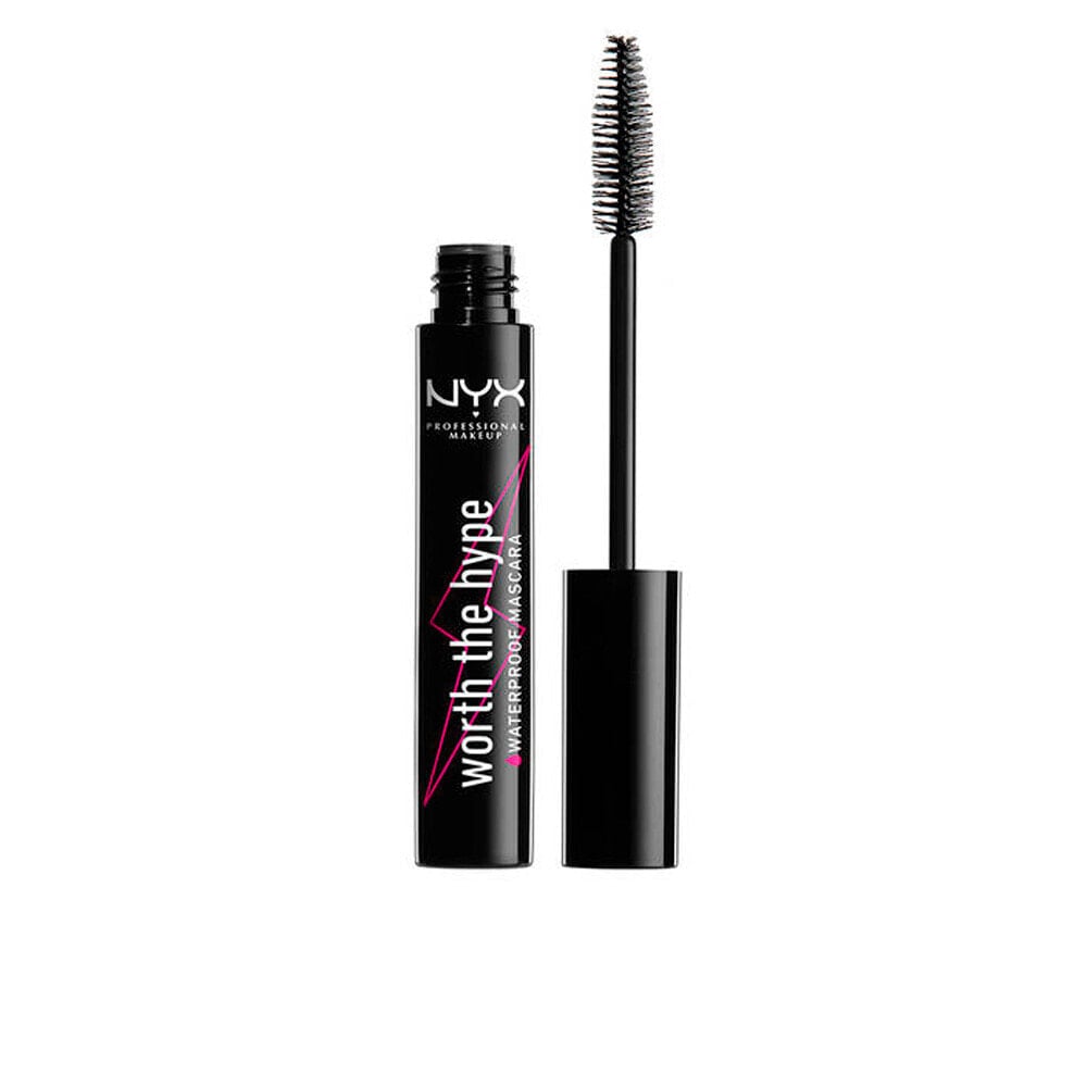 NYX Worth The Hype Waterproof Black   Водостойкая  тушь для ресниц объем  и удлинение   7 мл